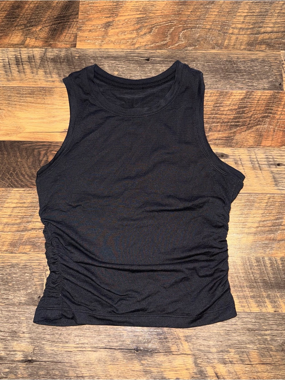 lululemon athletica Black Ruched Side Tank